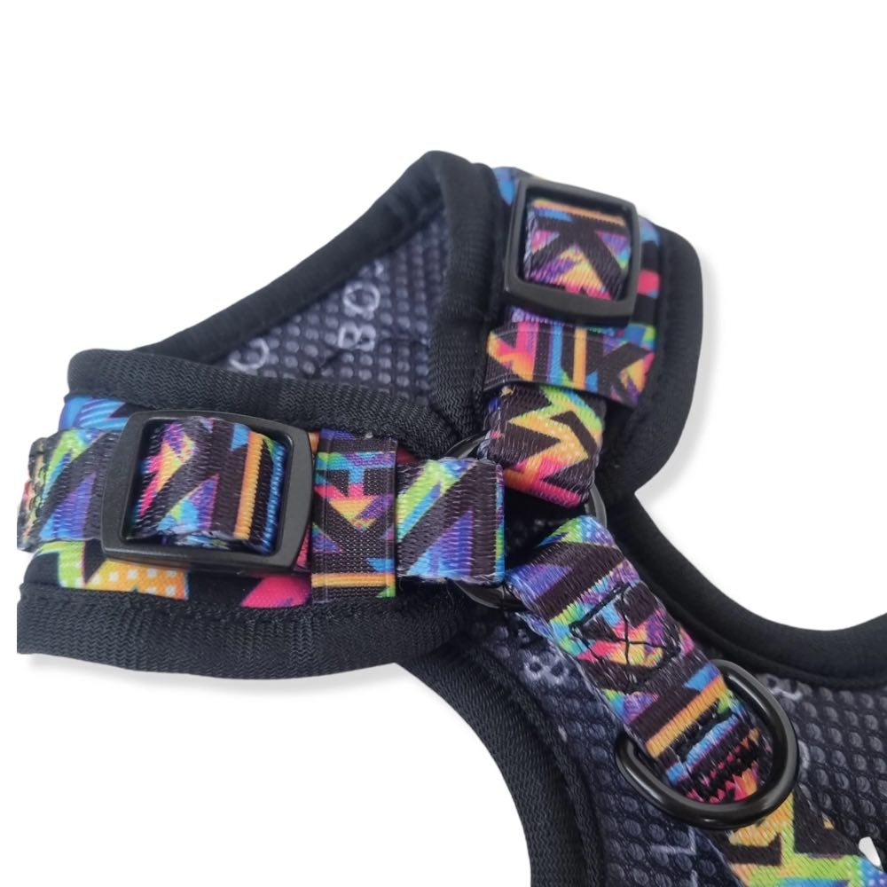 Boss & Olly Adjustable Dog Harness (Aztec Rainbow)