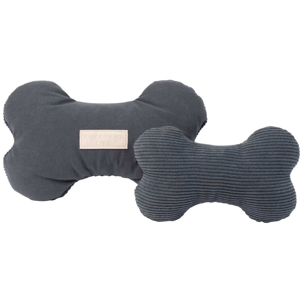 15% OFF: FuzzYard Life Bone Plush Dog Toy (Slate Grey)